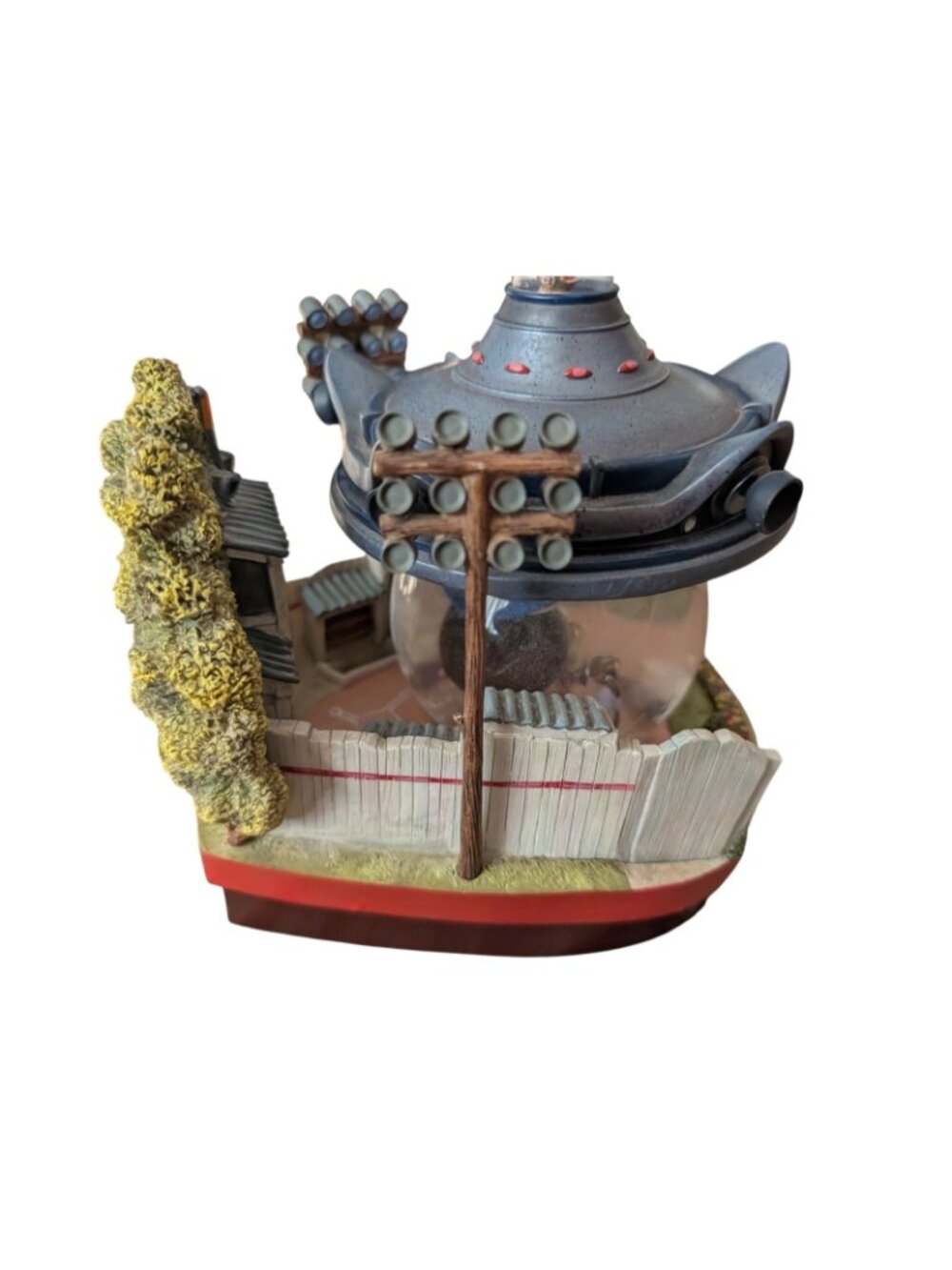RARE Disney Store Chicken Little UFO Spaceship Snowglobe Baseball Figurine - Picture 5 of 10